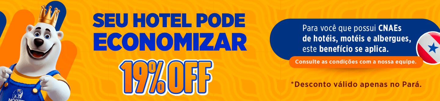 19% OFF para Hotéis, Motéis e Albergues #VemPraNorte