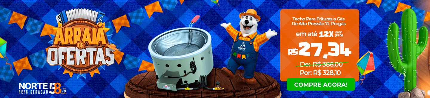 Tacho para Frituras em promoção de São João na Norte Refrigeração #VemPraNorte!
