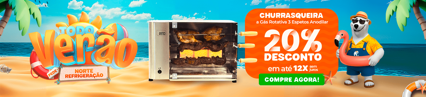 Churrasqueira Forno Assador a Gás em Promoção de Verão na Norte Refrigeração