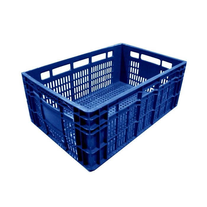 Caixa Plástica Vazada 45,5L MS-24 Mercoplasa Azul Caixa Plástica Vazada 45,5L MS-24 Mercoplasa Azul