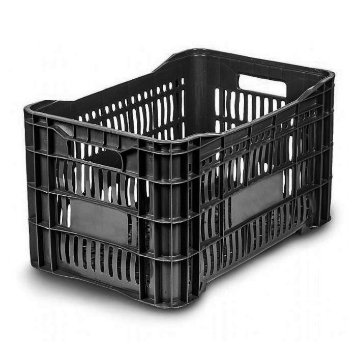 Caixa Plástica Vazada 46L MS-60 Mercoplasa Preto