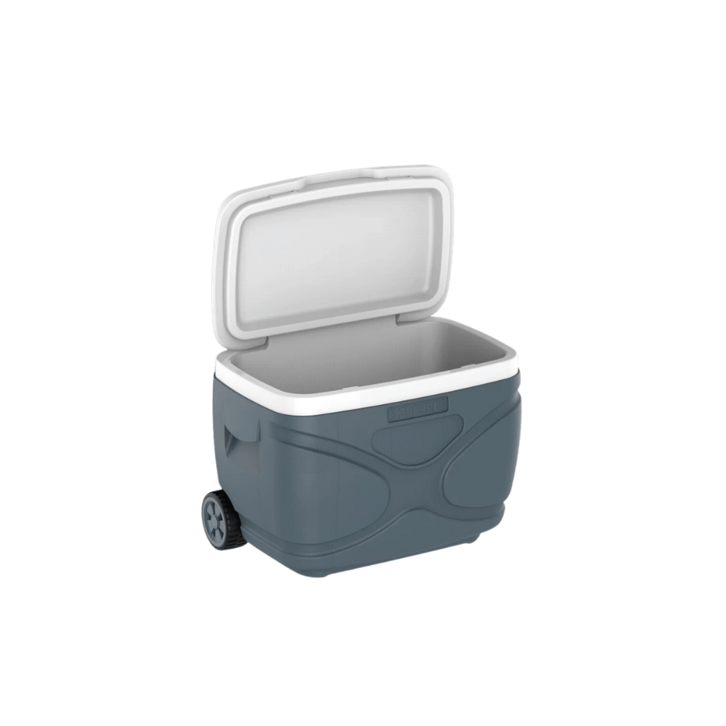 Caixa Térmica Cooler 30L com Rodas Everest Soprano Cinza