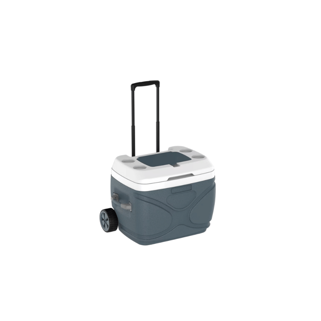 Caixa Térmica Cooler 66L com Rodas Everest Soprano Cinza