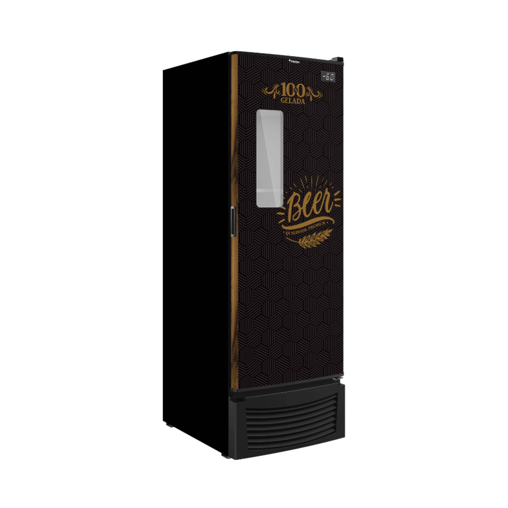 シーイヤーパブェ Cervejeira Porta Cega com Visor Adesivada 433L VCFC433-1D Fricon 127V