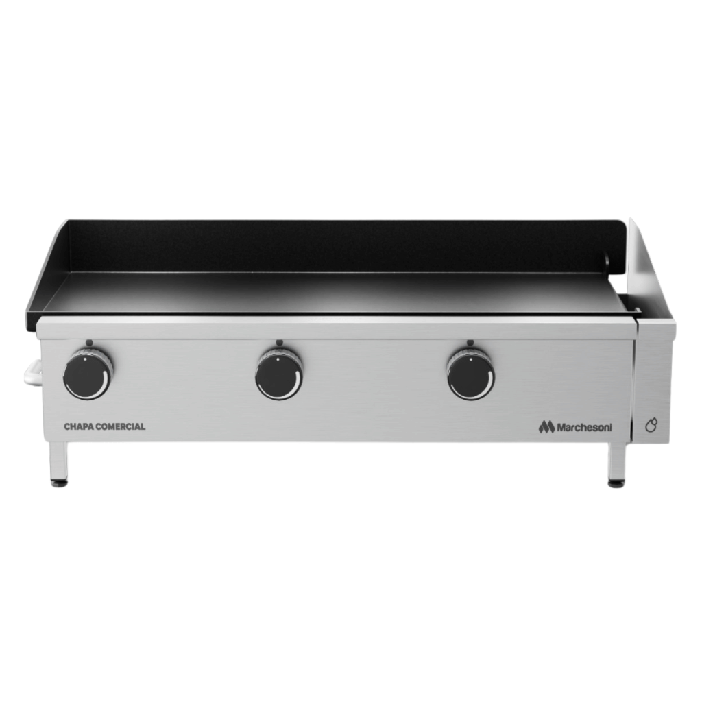Chapa de Lanche Bifeteira a Gás80CM CH.6.083 Marchesoni 3 Queimadores