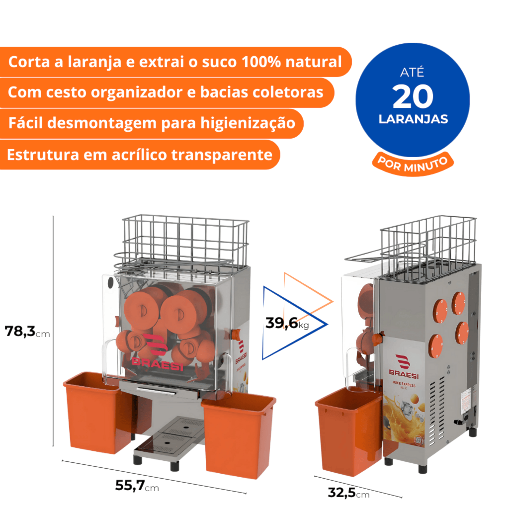 Espremedor de Laranjas Profissional Automática Juice Express BEL