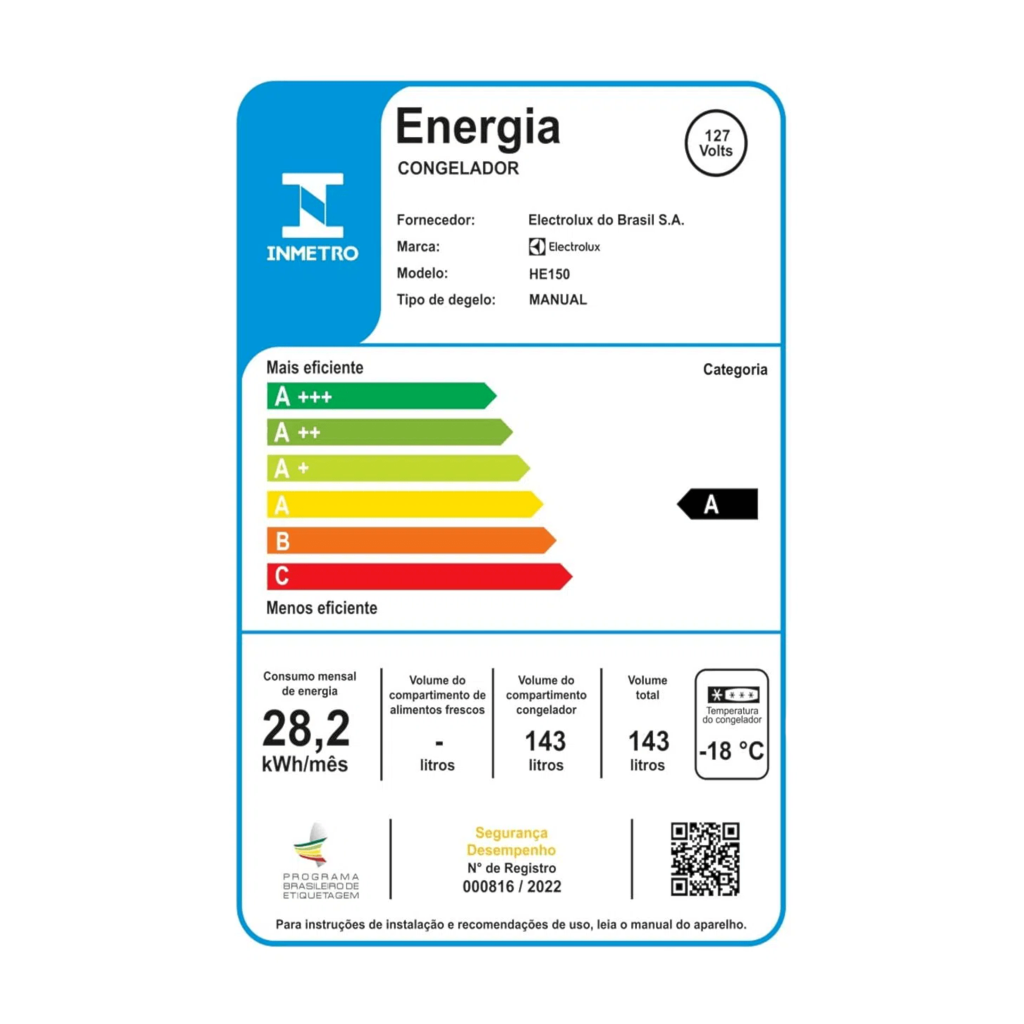 Hiiroページ Freezer Horizontal 143L Dupla Ação HE150 Electrolux 1 Porta 220V