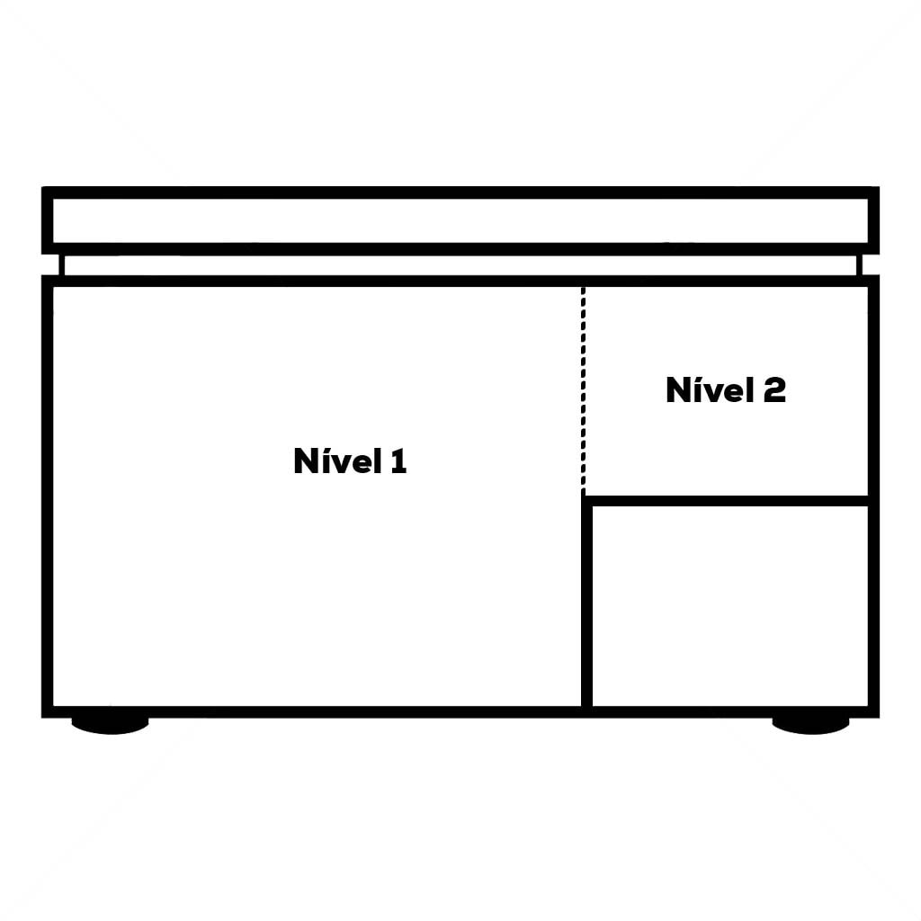 Freezer Horizontal 503L Dupla Ação HCED-503-2C Fricon 2 Portas 220V