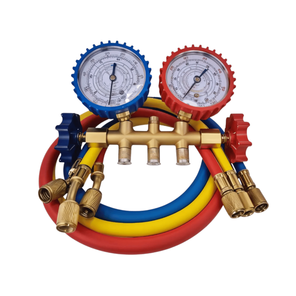Manifold Analógico com Mangueira 90cm Gás R-404A / R-134A / R-22