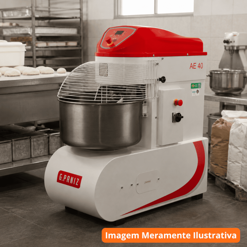 PAO様 Masseira Espiral 40KG 2 Velocidades Epóxi G.Paniz AE-40 380V Trifásica