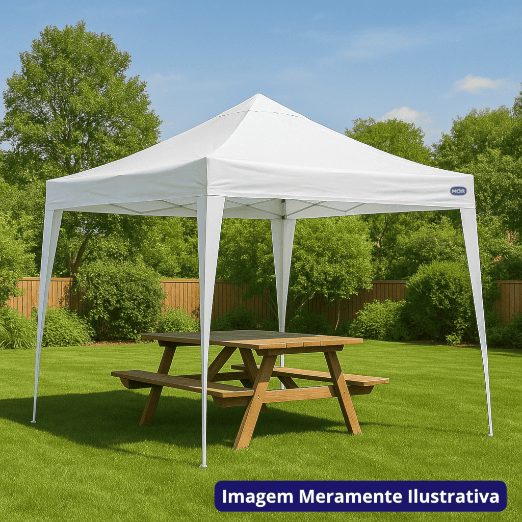 Tenda Gazebo Articulado 300X300CM X-Flex Oxford Mor Branco